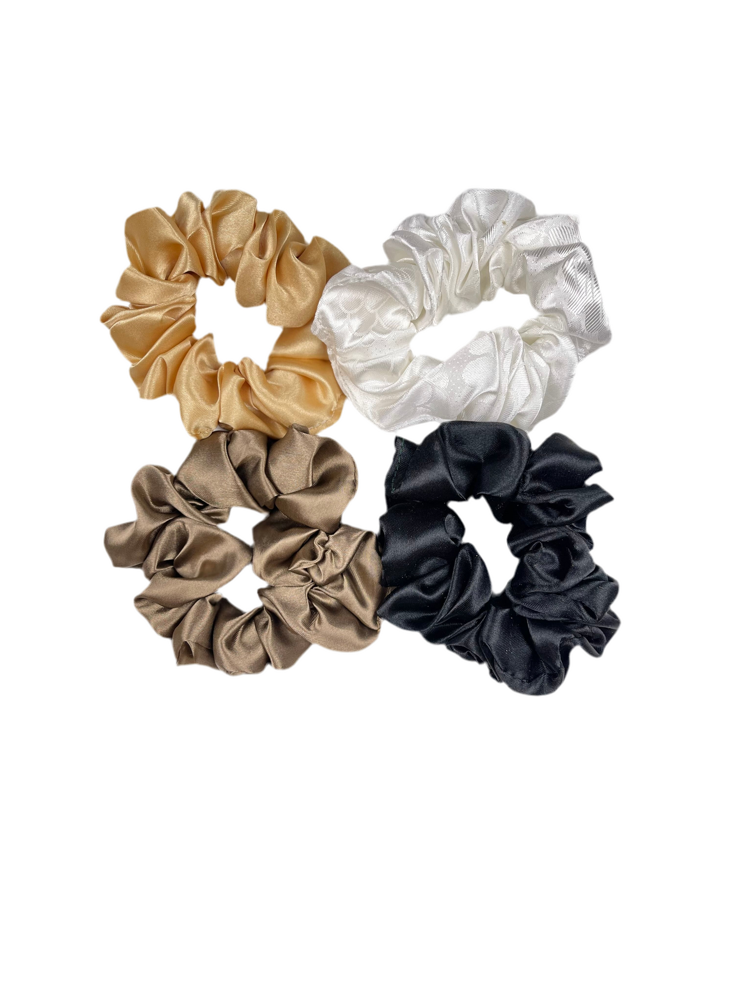 Satin Scrunchies - Svart