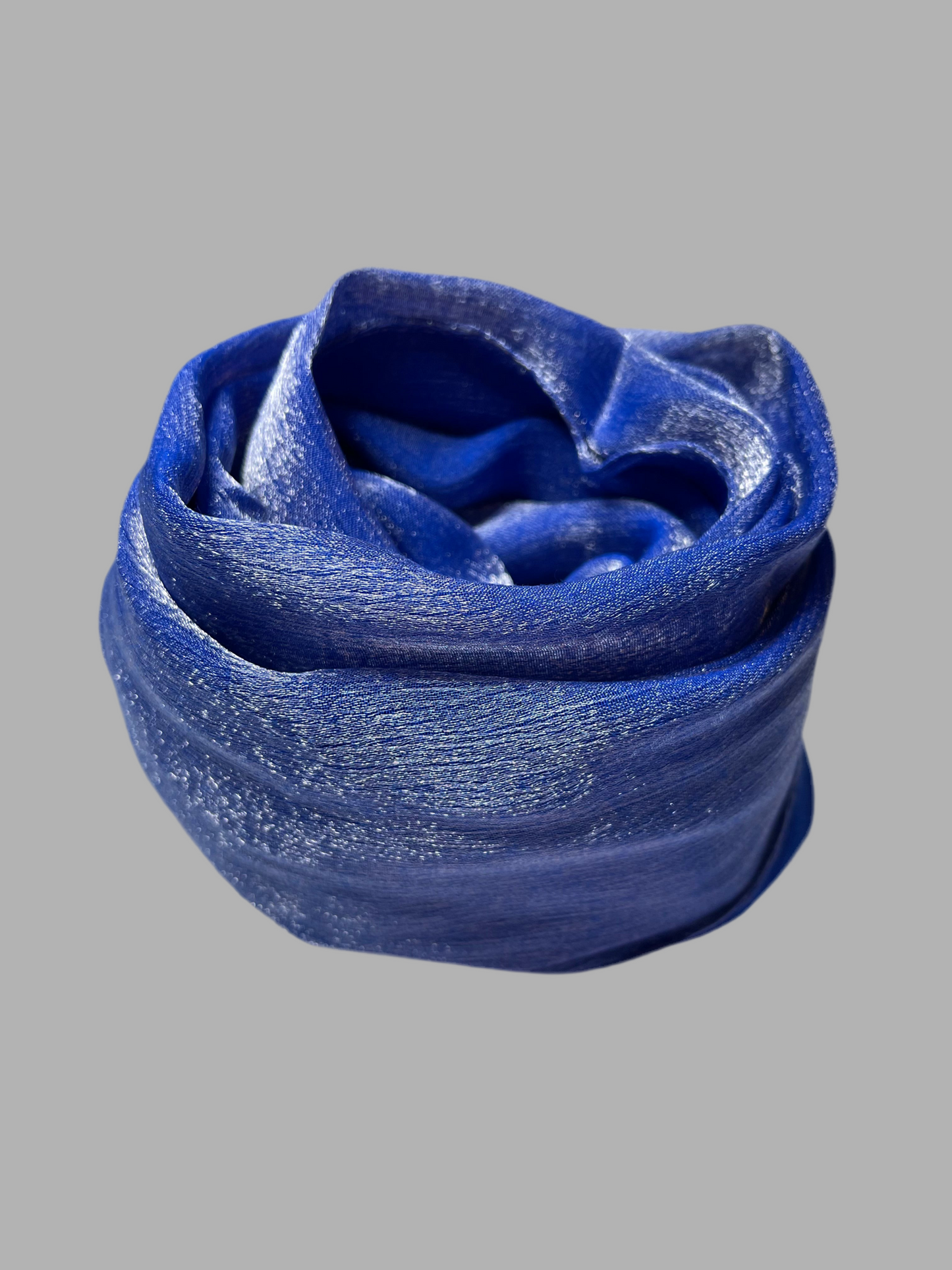 Shimmer organza hijab- Mørkeblå