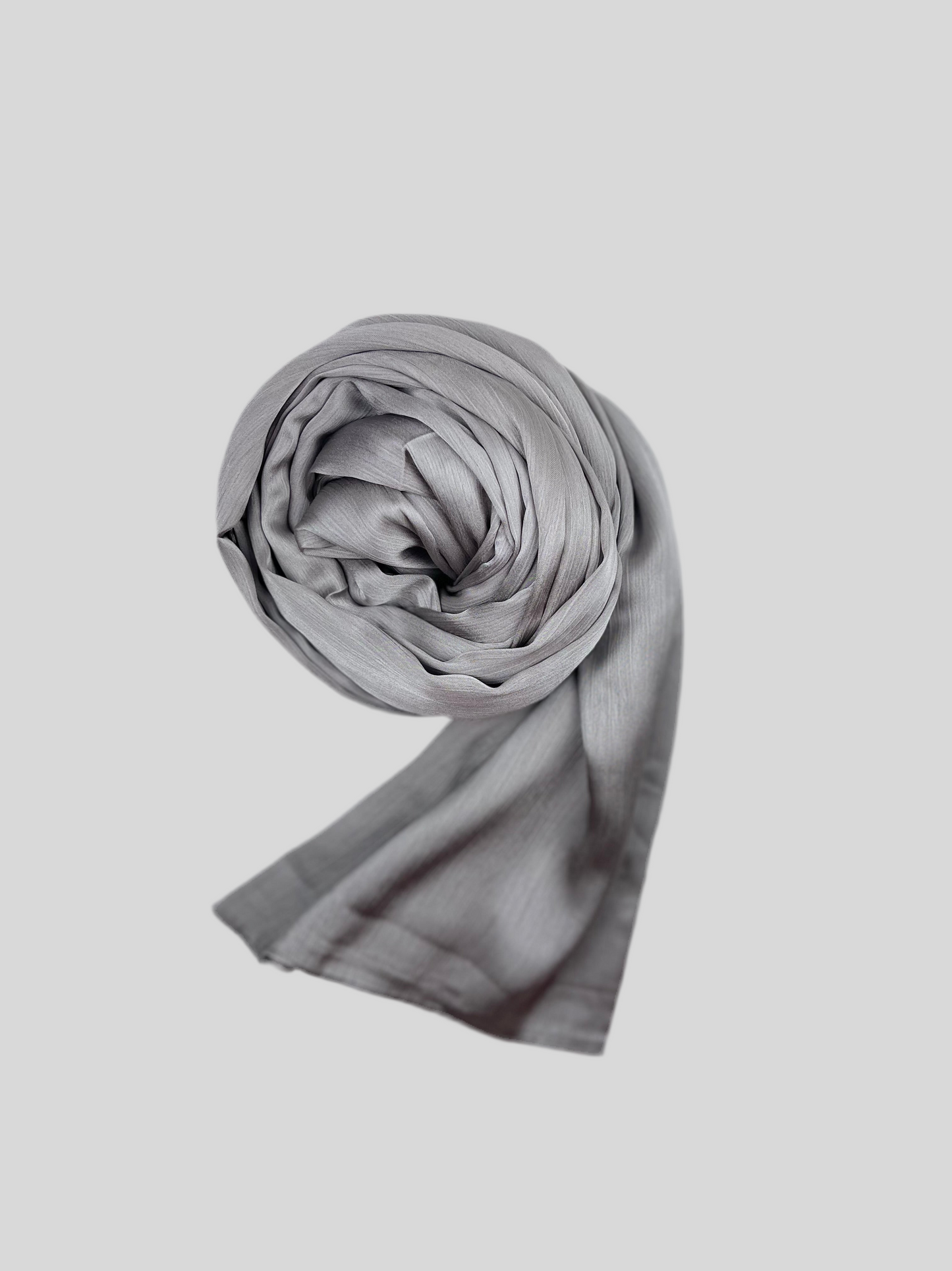 Satin hijab - Ash grå