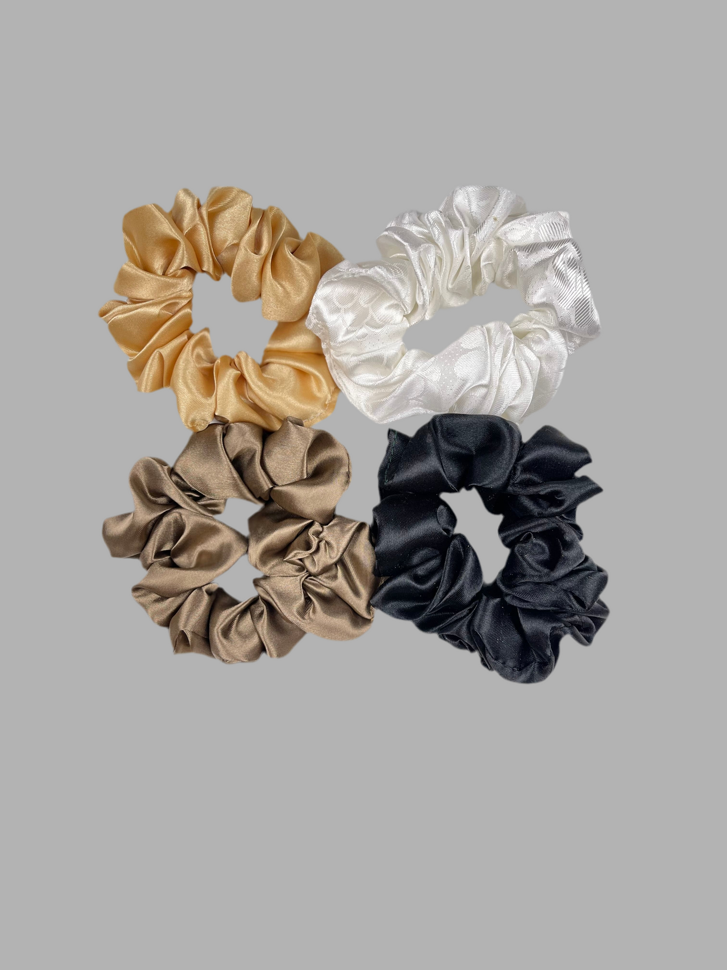 Satin Scrunchies - Brun