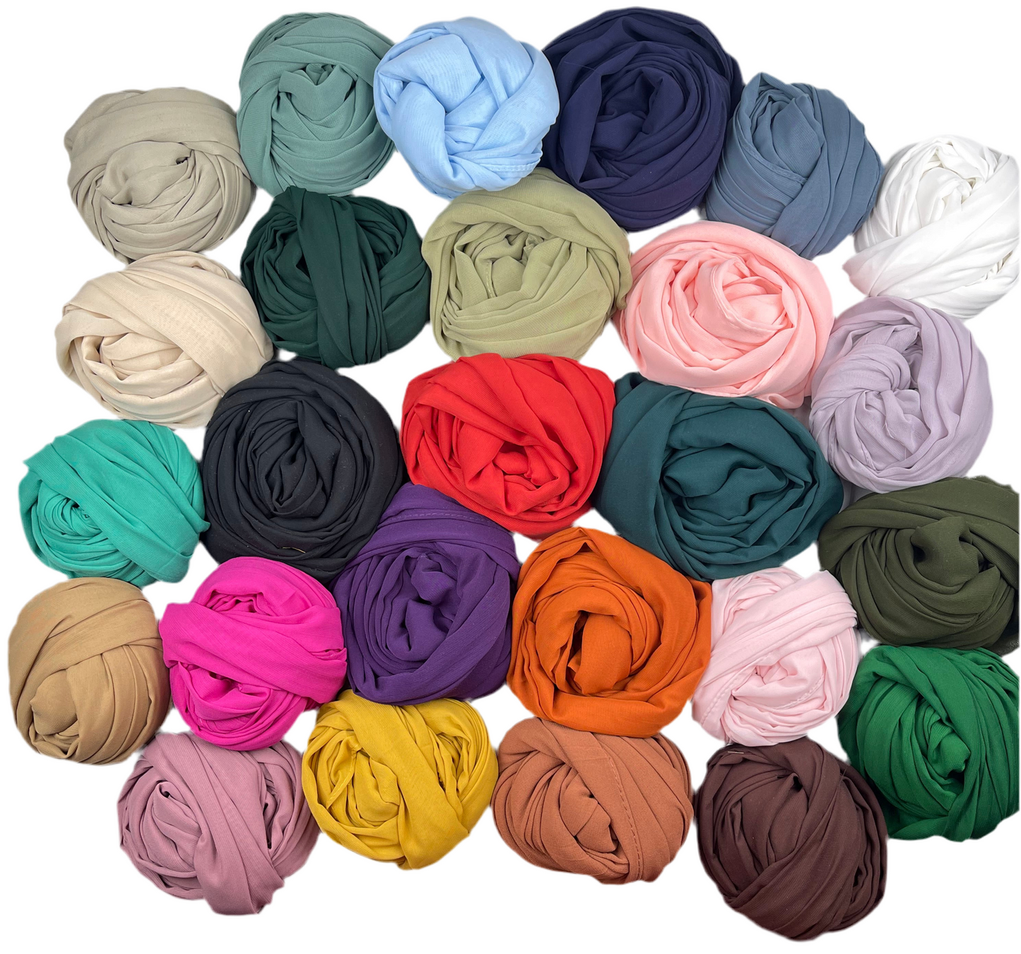 Chiffon hijab - Rød