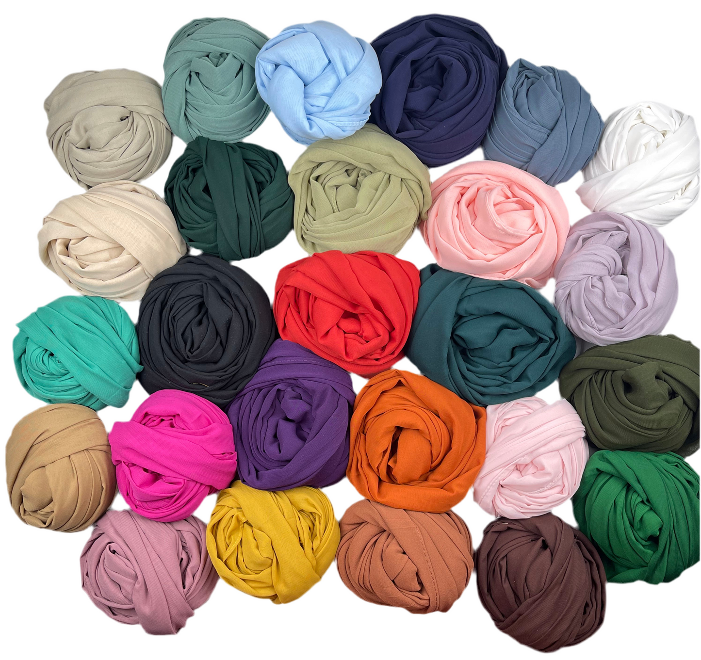 Chiffon hijab - Mørk sjøgrønn