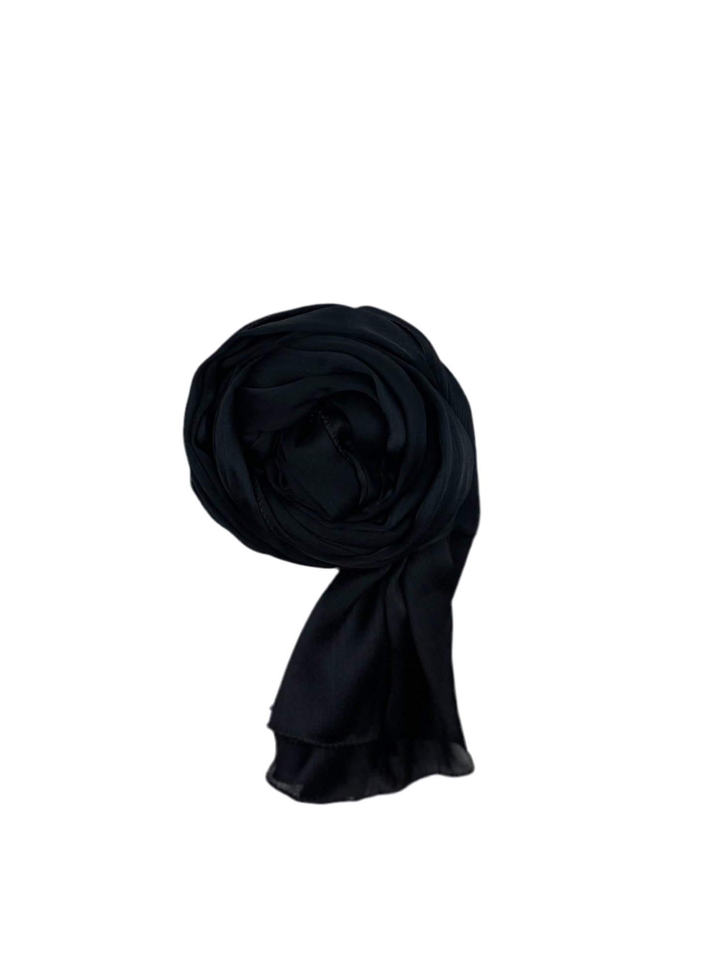 Satin hijab - Svart