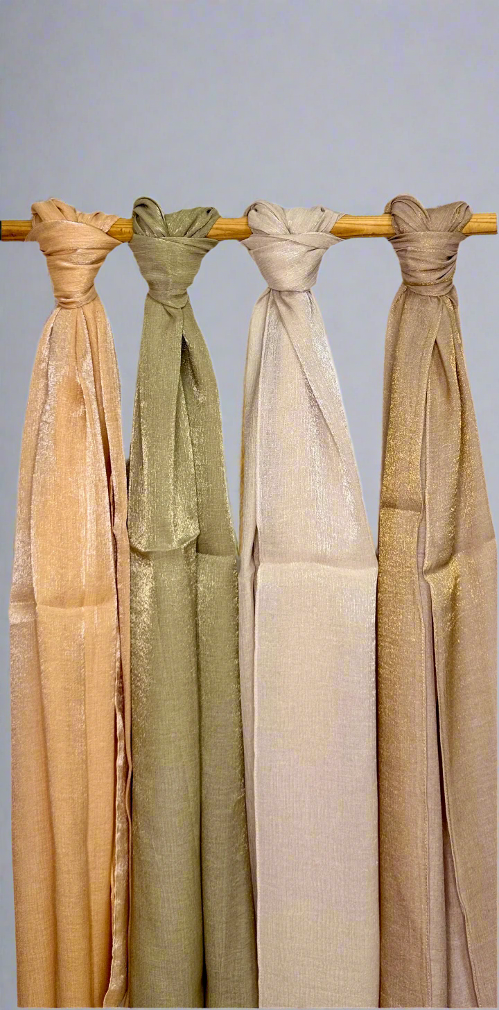 Shimmer organza hijab- pistasj grønn