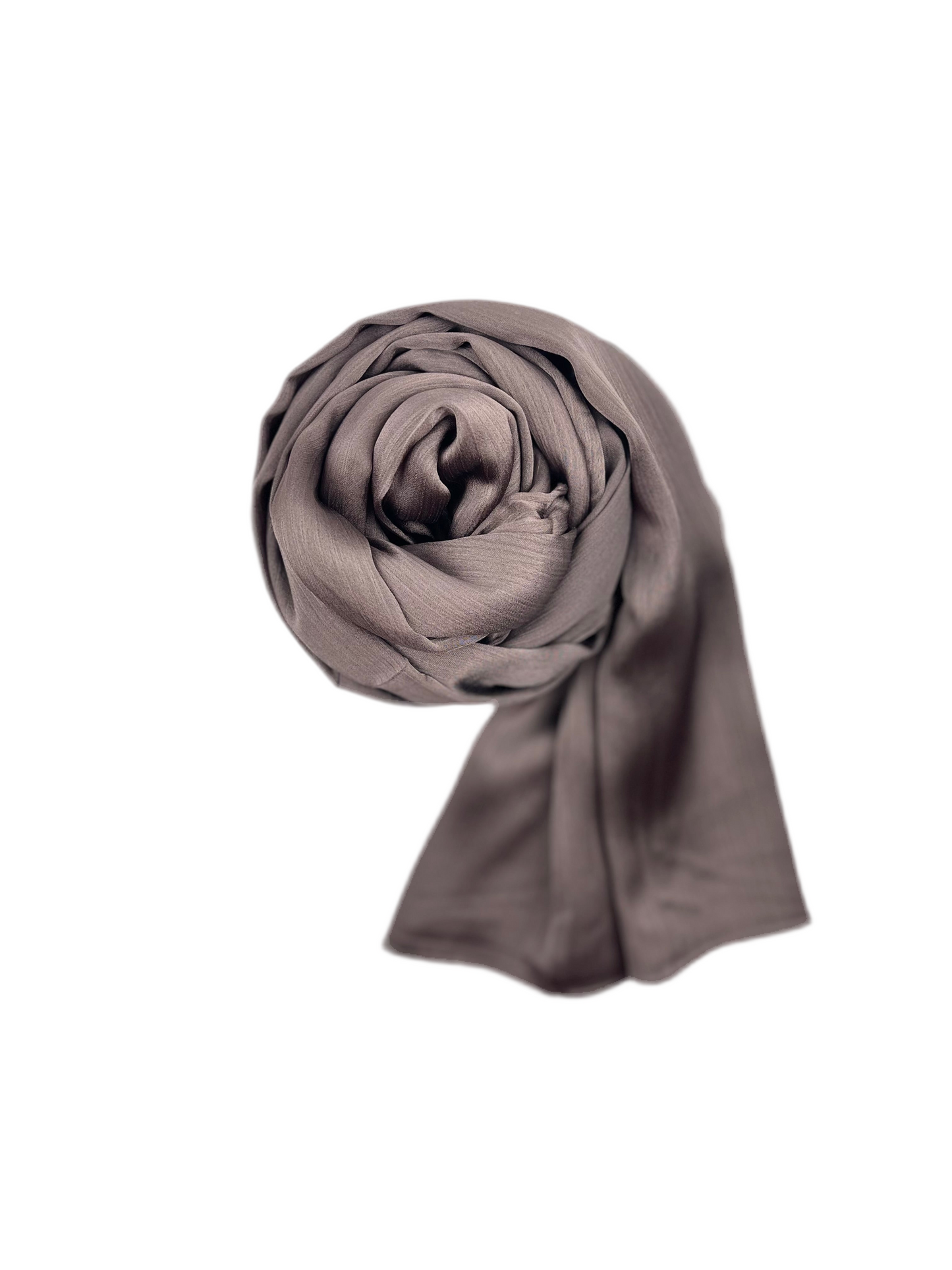 Satin hijab - Mørkebrun