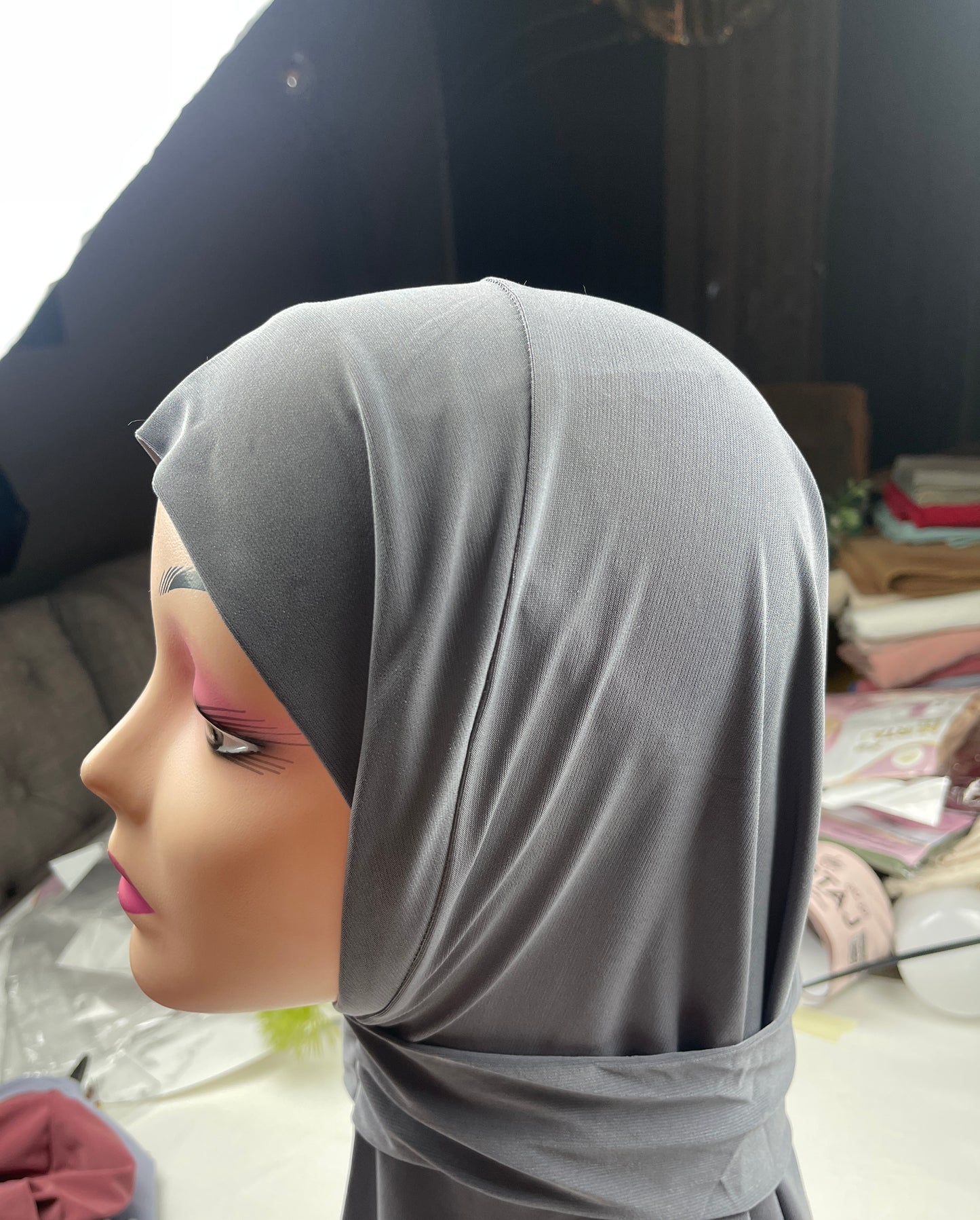Instant Lycra Hijab- Brunt sukker